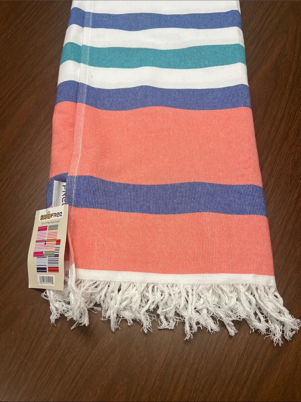 Sand Free New Fouta Pawleys Island Striped Beach Towel, new with tags